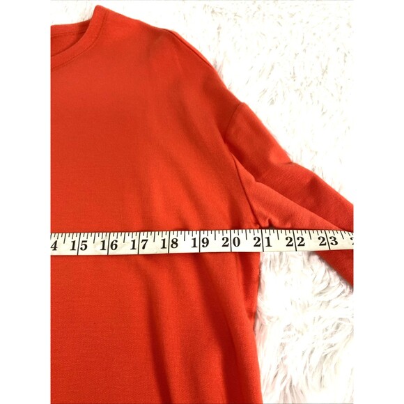 Eileen Fisher Long Sleeve Top Coral Vivrant Orange Size XXS/TTP Tencel NWT - Picture 8 of 14